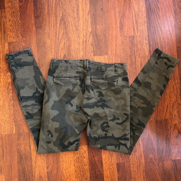 Zara army print skinny jeans with zipper details - Picture 3 of 7